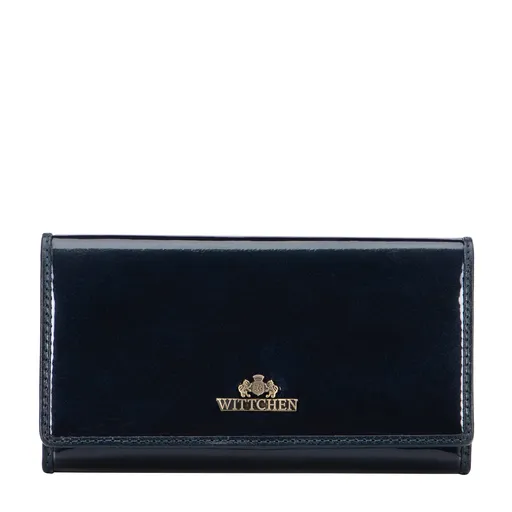 Dámska lakovaná peňaženka veľká námornícka modrá 14-1L-903-NA