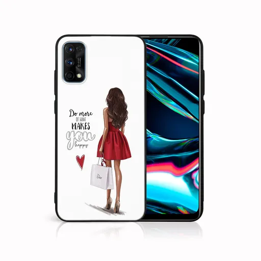 MY ART Ochranný kryt Realme 7 Pro RED DRESS (137)