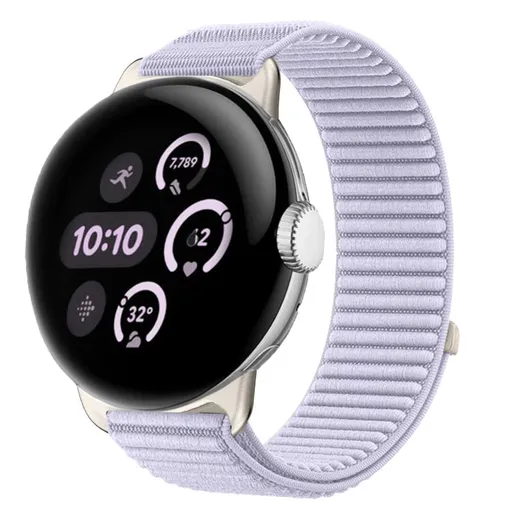 NYLON Vymeniteľný remienok pre Google Pixel Watch / Pixel Watch 2 / Pixel Watch 3 41mm / Pixel Watch 4 41mm fialový