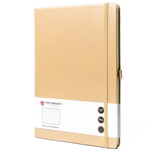 Béžový zápisník B5 s linajkami a tvrdou väzbou