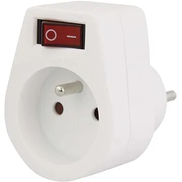 EMOS Zásuvka s vypínačom, biela (1905110000)