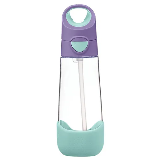 B.BOX Fľaša na pitie so slamkou lilac pop 9m+ 600 ml