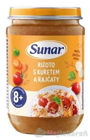 Sunar Rizoto s kuraťom a paradajkami 8+ 190 g