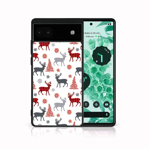 MY ART Kryt s vianočným dizajnom Google Pixel 6a DEER (068)