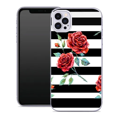 MY ART Ochranný kryt Apple iPhone 12 Pro Max BLACK WHITE (034)