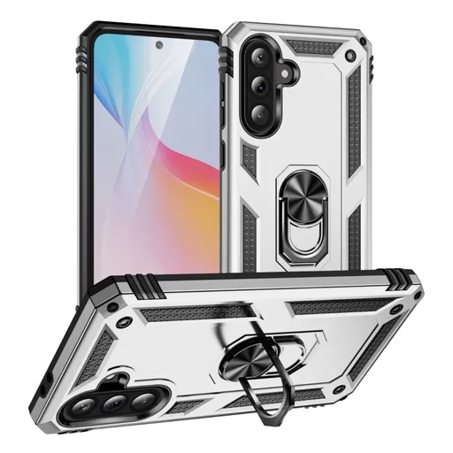 RING Kryt s držiakom pre Samsung Galaxy A36 strieborný