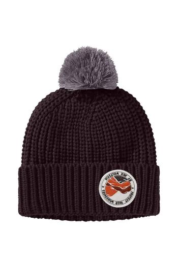 Detská čiapka Jack Wolfskin POMPOM BADGE bordová farba biela