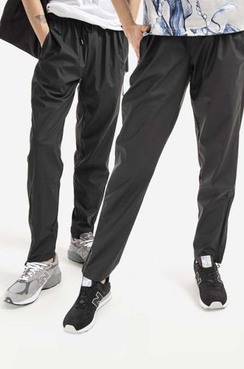 Nepremokavé nohavice Rains Pants Slim 18580.BLACK-BLACK, čierna farba, rovné, vysoký pás