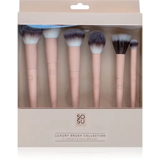 SOSU Cosmetics Luxury Brush Face Collection sada štetcov na tvár 6 ks