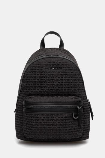 Ruksak Emporio Armani pánsky, šedá farba, veľký, vzorovaný, EM001209 AF13823