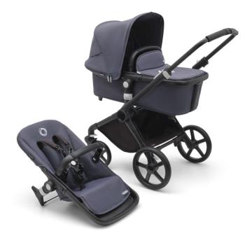 BUGABOO Kočík kompletný Fox Cub Black/Stormy blue-Stormy blue