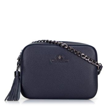 Dámska kožená crossbody kabelka Wittchen s retiazkou 29-4E-015-N