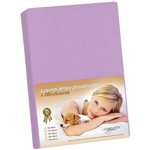 Bellatex Jersey prestieradlo s elastanom fialová, 160 x 200 cm