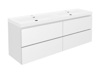 Kúpeľňová skrinka s umývadlom SAT B-Way 119x50x45 cm biela lesk BWAY2120WU4