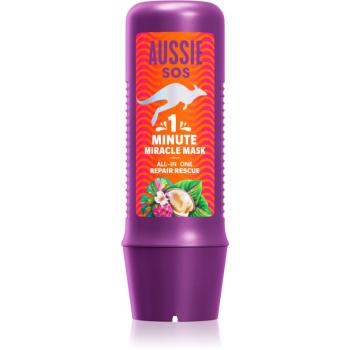 Aussie 1 Minute Miracle Repair Rescue intenzívne vyyživujúca maska pre suché a poškodené vlasy 250 ml