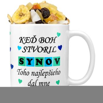 Hrnček Keď boh stvoril synov (Náplň hrnčeka: Tropická zmes)