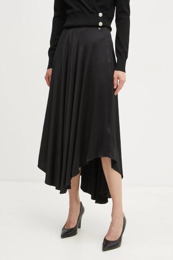 Sukňa Guess VENUSTA čierna farba, midi, áčkový strih, W5RD58 WGY20