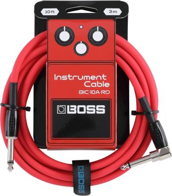Boss BIC-10A-RD 10ft Rovný - Zalomený Nástrojový kábel
