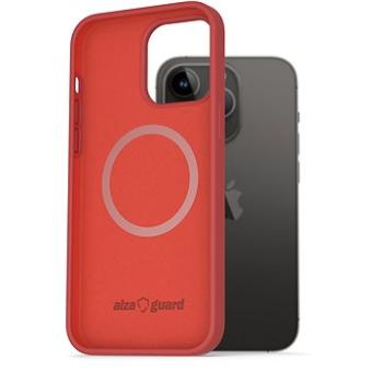 AlzaGuard Magnetic Silicone Case na iPhone 14 Pro Max červený (AGD-PCMS0011R)