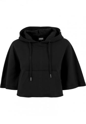 Urban Classics Ladies Cropped Hooded Poncho black