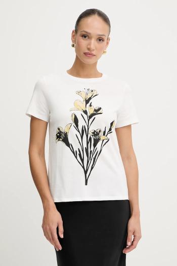 Bavlnené tričko Weekend Max Mara GUGLIA dámske, biela farba, 2525976031600