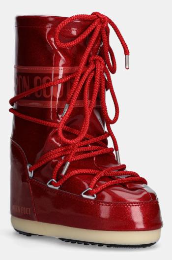 Detské snehule Moon Boot ICON JR GLITTER červená farba, 80D3400290
