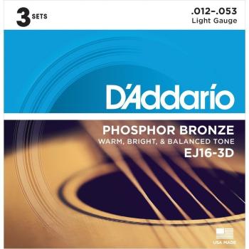 D'Addario EJ16-3D Struny pre akustickú gitaru