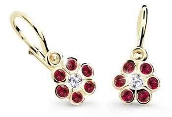 Cutie Jewellery Zlaté detské náušnice C1737-10-X-1 červená