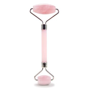 PlumBeauty Valček na kontúry tváre - ruženín (Rose Quartz Facial Roller)