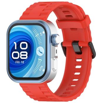 RIBBED Silikónový remienok pre Huawei Watch Fit 4 / Fit 4 Pro červený