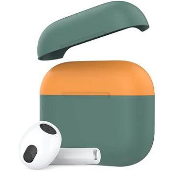 Ahastyle silikónový kryt pre AirPods 3 Midnight-green-orange (PT147-2-midnight-green-orange)