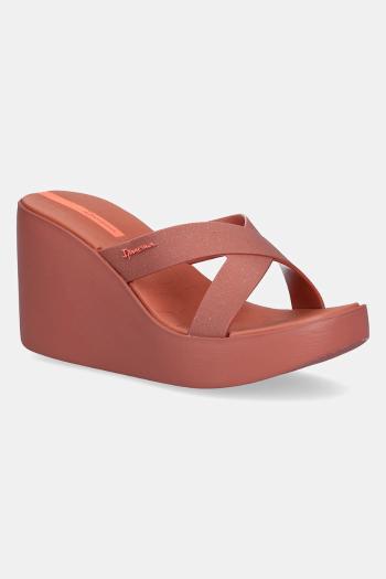 Šľapky Ipanema HIGH FASHION oranžová farba, na kline, 83646-BD678