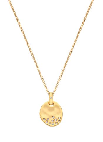 Hot Diamonds Pozlátený náhrdelník s diamantom a topazmi Jac Jossa Soul DP1020 (retiazka, prívesok)