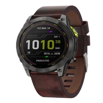 LEATHER Kožený remienok Garmin Enduro 2 / Tactix 7 hnedý