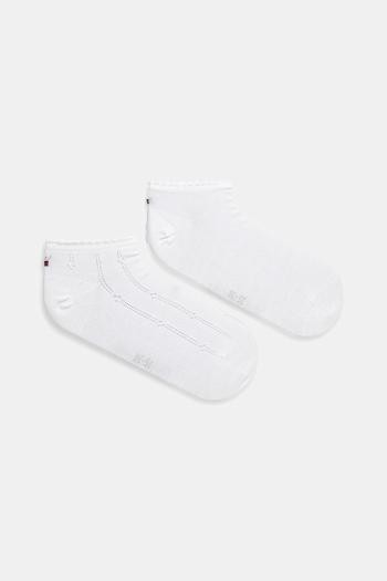 Ponožky Tommy Hilfiger 2-pak dámske, biela farba, 701232975