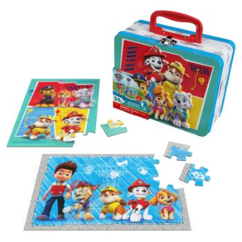 Tlapková patrola puzzle v plechové krabičce