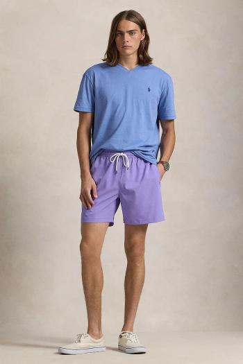 Plavkové šortky Polo Ralph Lauren fialová farba, 710957782