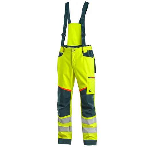 Canis (CXS) Reflexné pánske softshellové nohavice CXS BEDFORD - Žltá / modrá | 56