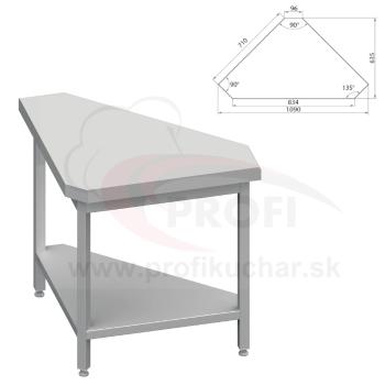  Neutrálný výdajný stoly rohový 90° - vnútorný – 697x800x880mm