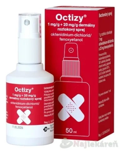 Octizy 1 mg/g + 20 mg/g dermálny roztokový sprej aer.deo. 1 x 50 ml