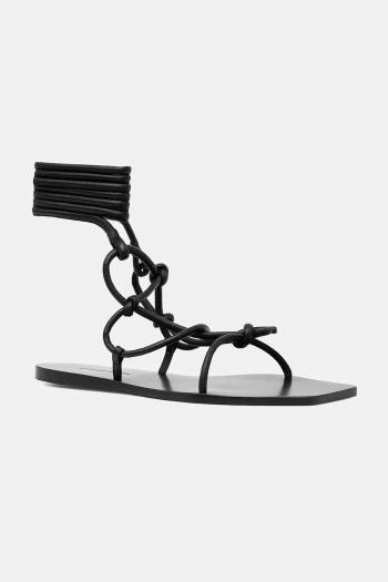 Kožené sandále Rick Owens Lilies Penta čierna farba, LI01E4808