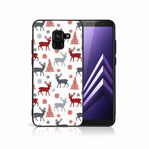 MY ART Kryt s vianočným dizajnom Samsung Galaxy A8 2018 (A530) DEER (068)
