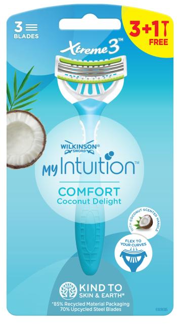 Wilkinson Sword Jednorazový holiaci strojček pre ženy My Intuition Comfort Coconut Delight 3 + 1 ks