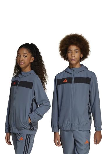 Detská bunda adidas Performance šedá farba, JD0631