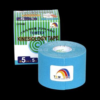 TEMTEX KINESOLOGY TAPE Tejpovacia páska, modrá, 5 m