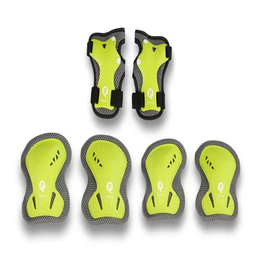 QPLAY Chrániče detské Green, vel. S, vek 3-5 rokov