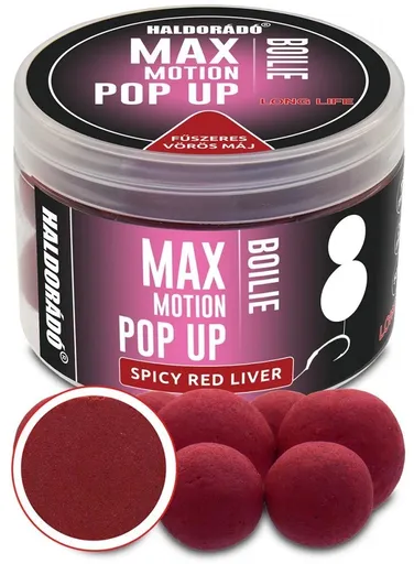 Haldorádó plávajúce boilies pop-up max motion 50 g 16+20 mm - pikantná červená pečeň