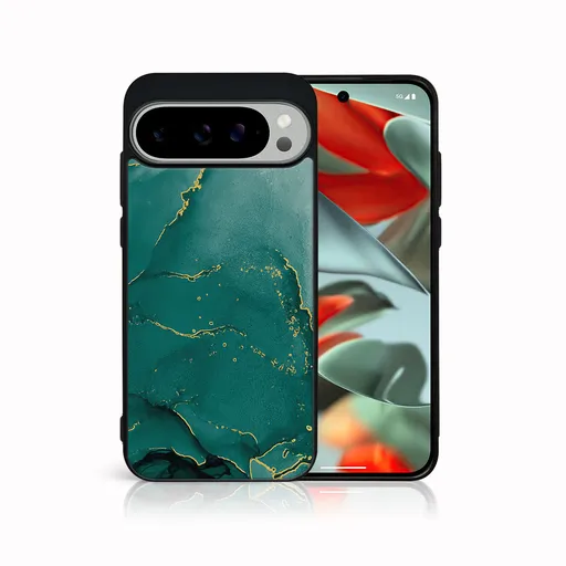 MY ART Ochranný kryt pre Google Pixel 9 Pro GREEN MARBLE (145)