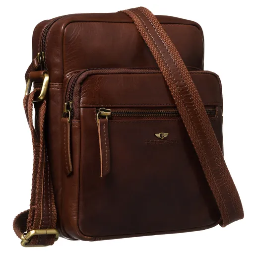 Hnedá pánska kožená crossbody taška – mestský štýl s bezpečným úložným priestorom