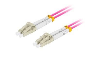 LANBERG optický patch cord MM LC/UPC-LC/UPC duplex 1m LSZH OM4 50/125 priemer 3mm, farba magenta